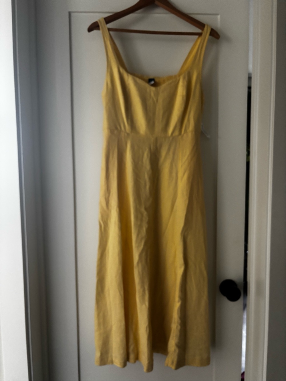 Old Navy Yellow Sleeveless Midi Sun Dress